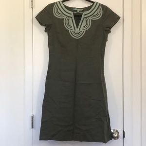 Green linen Boden dress in US 2 / UK 6